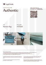 Hermes Birkin Size 30 Blue Atoll Togo Leather Palladium Hardware