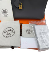 Hermes Birkin 25 Etain Togo Leather With Gold Hardware Handbag