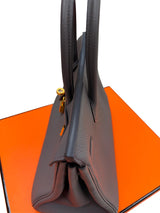 Hermes Birkin 25 Etain Togo Leather With Gold Hardware Handbag