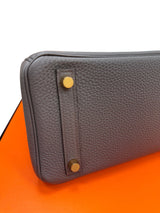 Hermes Birkin 25 Etain Togo Leather With Gold Hardware Handbag