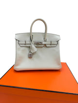 Hermès Birkin 25 Vert Fizz Swift Leather With Palladium Hardware Handbag