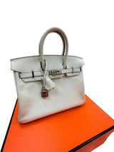 Hermès Birkin 25 Vert Fizz Swift Leather With Palladium Hardware Handbag