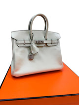 Hermès Birkin 25 Vert Fizz Swift Leather With Palladium Hardware Handbag