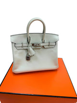 Hermès Birkin 25 Vert Fizz Swift Leather With Palladium Hardware Handbag