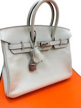 Hermès Birkin 25 Vert Fizz Swift Leather With Palladium Hardware Handbag
