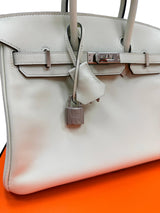 Hermès Birkin 25 Vert Fizz Swift Leather With Palladium Hardware Handbag
