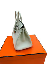 Hermès Birkin 25 Vert Fizz Swift Leather With Palladium Hardware Handbag