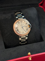 Cartier Ballon Bleu de Cartier Steel Guilloche Dial Lady Diamond Watch WE902080