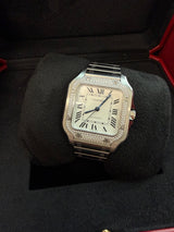 Cartier Santos de Cartier Automatic Stainless Steel Diamond Bezel Watch 4075