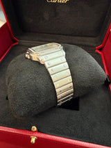 Cartier Santos de Cartier Automatic Stainless Steel Diamond Bezel Watch 4075