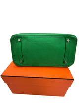 Hermès Birkin 30 Green Bamboo Togo Leather Palladium Hardware Handbag