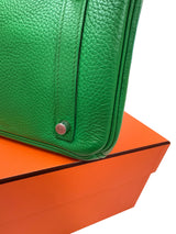 Hermès Birkin 30 Green Bamboo Togo Leather Palladium Hardware Handbag