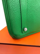 Hermès Birkin 30 Green Bamboo Togo Leather Palladium Hardware Handbag