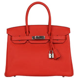 Hermès Birkin 30 Capucine Togo Leather Palladium Hardware Handbag