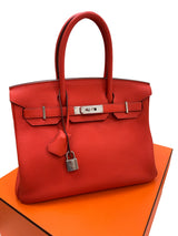 Hermès Birkin 30 Capucine Togo Leather Palladium Hardware Handbag