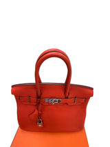 Hermès Birkin 30 Capucine Togo Leather Palladium Hardware Handbag