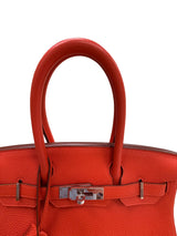 Hermès Birkin 30 Capucine Togo Leather Palladium Hardware Handbag