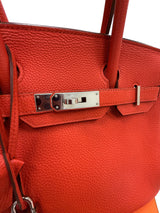 Hermès Birkin 30 Capucine Togo Leather Palladium Hardware Handbag