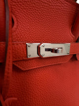 Hermès Birkin 30 Capucine Togo Leather Palladium Hardware Handbag