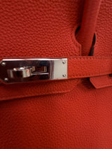 Hermès Birkin 30 Capucine Togo Leather Palladium Hardware Handbag