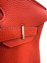 Hermès Birkin 30 Capucine Togo Leather Palladium Hardware Handbag
