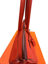 Hermès Birkin 30 Capucine Togo Leather Palladium Hardware Handbag