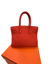Hermès Birkin 30 Capucine Togo Leather Palladium Hardware Handbag