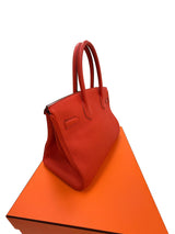 Hermès Birkin 30 Capucine Togo Leather Palladium Hardware Handbag