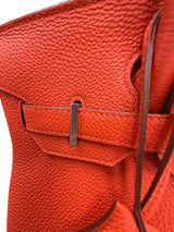 Hermès Birkin 30 Capucine Togo Leather Palladium Hardware Handbag