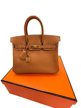 Hermès Birkin 25 Gold Epsom Leather With Gold Hardware Handbag