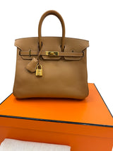 Hermès Birkin 25 Gold Epsom Leather With Gold Hardware Handbag