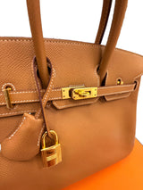 Hermès Birkin 25 Gold Epsom Leather With Gold Hardware Handbag