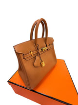 Hermès Birkin 25 Gold Epsom Leather With Gold Hardware Handbag