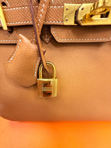 Hermès Birkin 25 Gold Epsom Leather With Gold Hardware Handbag