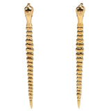 Tiffany & Co. Elsa Peretti Snake Serpentine Earrings 18k Yellow Gold