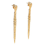 Tiffany & Co. Elsa Peretti Snake Serpentine Earrings 18k Yellow Gold