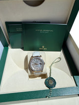 Rolex Datejust 36mm Rose Gold Mother of Pearl Diamond Dial Men's Watch 116185