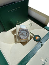 Rolex Datejust 36mm Rose Gold Mother of Pearl Diamond Dial Men's Watch 116185