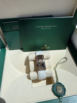 Rolex Datejust 36mm Rose Gold Mother of Pearl Diamond Dial Men's Watch 116185