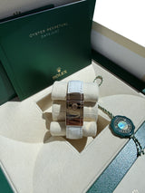 Rolex Datejust 36mm Rose Gold Mother of Pearl Diamond Dial Men's Watch 116185
