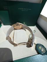 Rolex Datejust 36mm Rose Gold Mother of Pearl Diamond Dial Men's Watch 116185