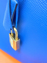 Hermès Birkin 30 Bleu Electrique Epsom Leather With Gold Hardware Handbag