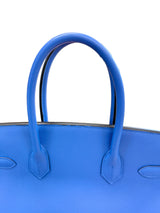 Hermès Birkin 30 Bleu Electrique Epsom Leather With Gold Hardware Handbag