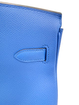 Hermès Birkin 30 Bleu Electrique Epsom Leather With Gold Hardware Handbag