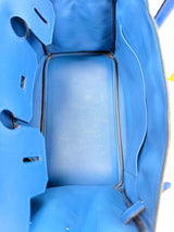 Hermès Birkin 30 Bleu Electrique Epsom Leather With Gold Hardware Handbag