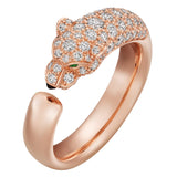 Cartier Panthère De Cartier Half-Paved Onyx Emeralds Diamond Ring Small Model