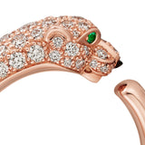 Cartier Panthère De Cartier Half-Paved Onyx Emeralds Diamond Ring Small Model