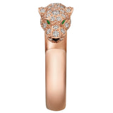 Cartier Panthère De Cartier Half-Paved Onyx Emeralds Diamond Ring Small Model