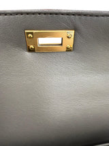 Hermes Mini Kelly Sellier 20 Gris Meyer Epsom Leather Gold Hardware Handbag