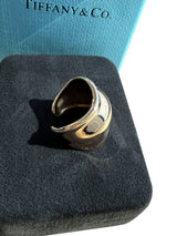 Tiffany & Co Elsa Peretti Bone Ring Cuff Design 18k Rose Gold